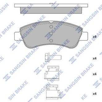 Комплект гальмівних колодок - дискові Hi-Q (SANGSIN) SP1241