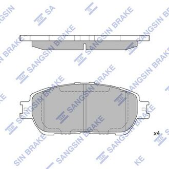 Колодка торм. диск. lexus es300 передн. (sangsin) Hi-Q (SANGSIN) SP1372