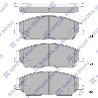 Колодки дискового тормоза Hi-Q (SANGSIN) SP1590