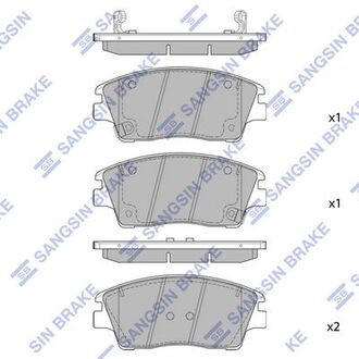 Колодки дискового тормоза Hi-Q (SANGSIN) SP1844