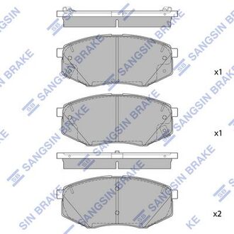 Кт. Тормозные колодки дисковые Hi-Q (SANGSIN) SP1847