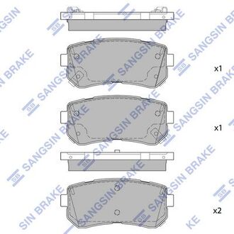 Кт. Тормозные колодки дисковые Hi-Q (SANGSIN) SP1850