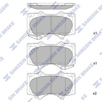 Колодка торм. диск. toyota land cruiser передн. (sangsin) Hi-Q (SANGSIN) SP2033