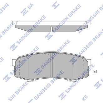 Колодка торм. диск. toyota lc80,105, prado задн. (sangsin) Hi-Q (SANGSIN) SP2040