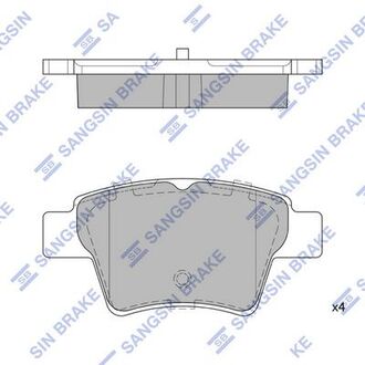 Колодка торм. диск. CITROEN C4 I (LC) 04-10 R (D1621) задн. (SANGSIN) Hi-Q (SANGSIN) SP2153