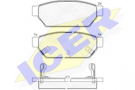 G1, ТОРМОЗНЫЕ КОЛОДКИ ICER 180982