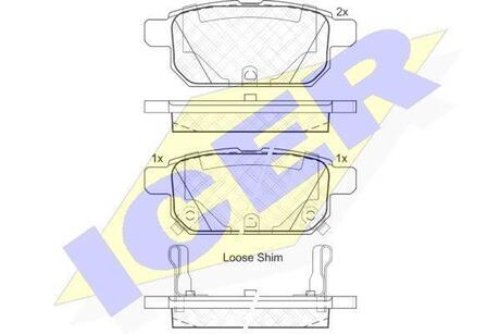 Колодки тормозные ICER 182017