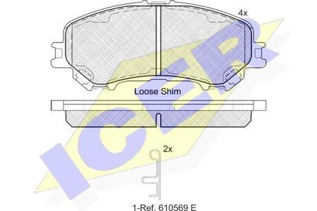 Дисковые тормозные колодки ICER 182181