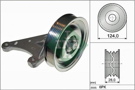 ROLKA PROW PASEK KLIN CITROEN DS3/DS4/C4/PEUGEOT 208/308/508/5008 1,4HDI/1,6HDI 09- INA 532077310