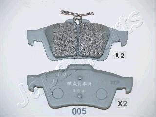 Гальмівні колодки, дискове гальмо (набір) JAPANPARTS PP005AF