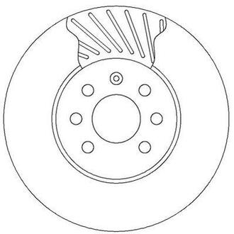 OPEL Диск тормозной передн.вентилир.Astra H,Combo,Meriva 03- Jurid 562315JC