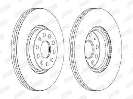 Диск гальмівний AU/SE/SK/VW ! Jurid 562387JC1