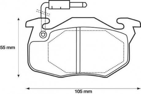 PEUGEOT гальмів.колодки передн.106,205,305,309,405,Renault 11,19,21,Clio,Rapid,Super 5 Jurid 571332J