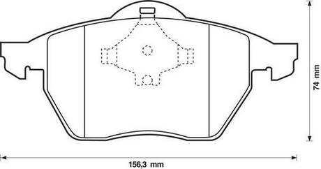 AUDI Колодки тормозные передние PASSAT 2.0 16V 99- Jurid 571935J