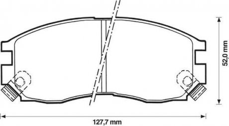 Гальмівні колодки, дискове гальмо (набір) Jurid 572381J