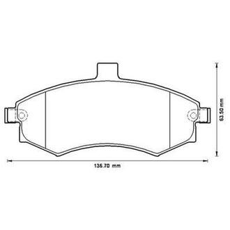 HYUNDAI Колодки тормозные передние Elantra 00-, Matrix 01- Jurid 572513J