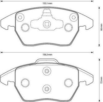 CITROEN Торм.колодки передн.C4 Grand Picasso 06-, Peugeot 207,307, 308 08- Jurid 573134J