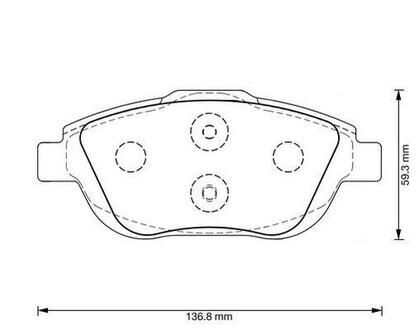 CITROEN Тормозные колодки передн.C3 Jurid 573264J