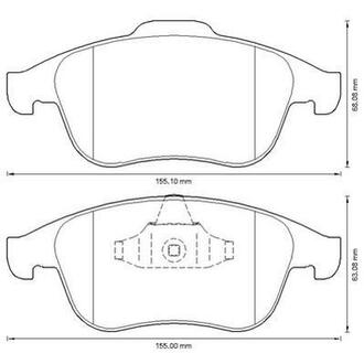 RENAULT Тормозные колодки передн.Laguna III 07- Jurid 573316J