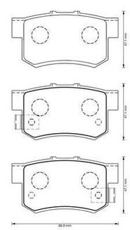 HONDA гальмів.колодки задн.Accord 03-,CR-V II,Stream 01- Jurid 573375J