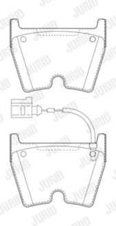 AUDI Тормозные колодки перед. Q3 RS 2.5 13-18, A3 Sportback RS3 15- Jurid 573809J