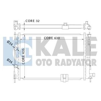 KALE NISSAN Радиатор охлаждения Qashqai 2.0dCi 07- KALE OTO RADYATOR 342060 (фото 1)