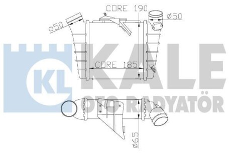 KALE VW Інтеркулер Polo, Skoda Fabia I, II, Roomster 1.4/1.9TDI KALE OTO RADYATOR 342300