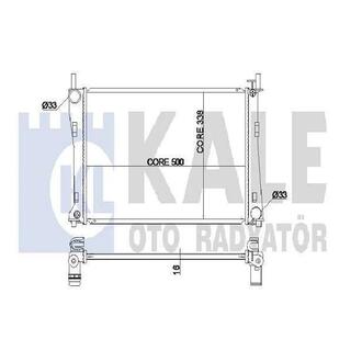 KALE FORD Радиатор охлаждения Fiesta V,Fusion,Mazda 2 1.25/1.6 01- KALE OTO RADYATOR 349600 (фото 1)