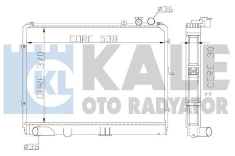 KALE KIA Радиатор охлаждения Carens II,Pregio 2.0CRDi/2.7D 97- KALE OTO RADYATOR 369900 (фото 1)