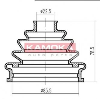 Пыльник ШРУС Audi A4 95\'->.A6 97\'->.Skoda Superb 02\'->.VW Passat 96\'-> :22/B:86/W:74 компл.* KAMOKA 1146762