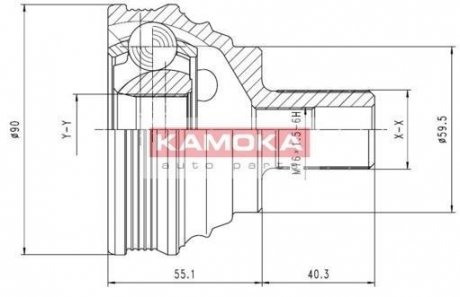 ШРУС Audi A3/VW Golf V/Skoda Octavia наружн. 36/30/90мм* KAMOKA 7338