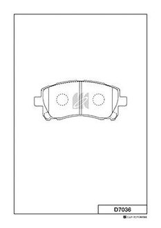 Колодки дискового тормоза KASHIYAMA D7036