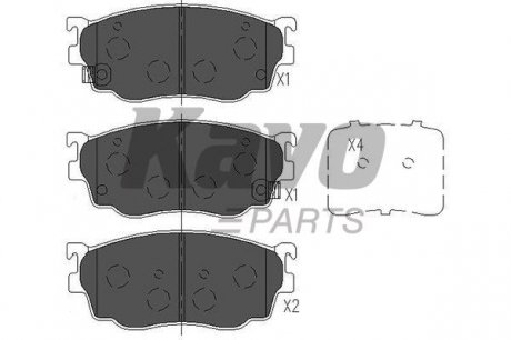 Колодки тормозные передние Mazda 323/626 97-04 KAVO KBP-4509