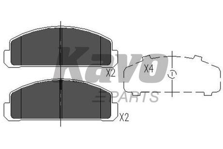 Гальмівні колодки дискові mazda 323/323 estate/wagon KAVO KBP4515