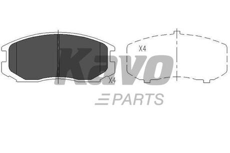 Колодки тормозные KAVO KBP-5505