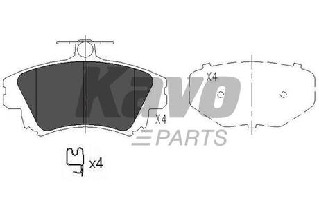 Тормозные колодки дисковые KAVO KBP-5519