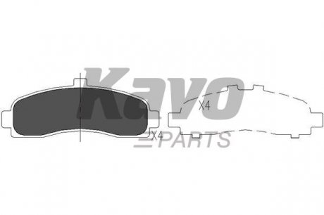 Колодки тормозные передние Micra 92-03 KAVO KBP-6505