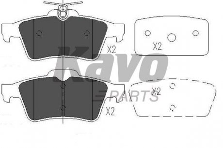 Колодки тормозные KAVO KBP-6554