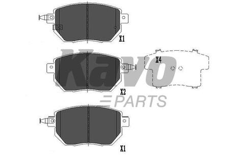 Комплект гальмівних колодок KAVO KBP-6573