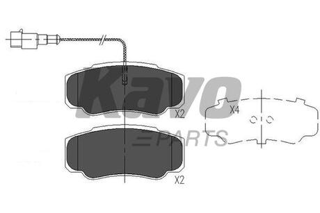 PARTS IVECO Колодки гальмівні пер./задн. DAILY 96 KAVO KBP-6585