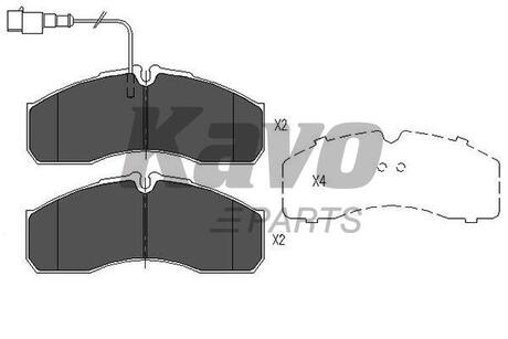 PARTS NISSAN колодки гальмівні задн. NT400 CABSTAR (F24M) 35.13 16- KAVO KBP-6591