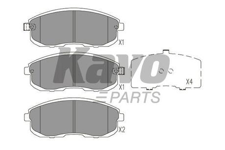 PARTS NISSAN Тормозные колодки передн.Maxima QX KAVO KBP-6596