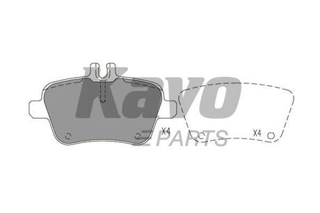 Комплект гальмівних колодок KAVO KBP-6619