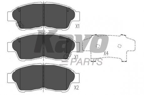 Колодки тормозные передние Camry/Carina/Corolla/RAV4 -02 KAVO KBP-9005