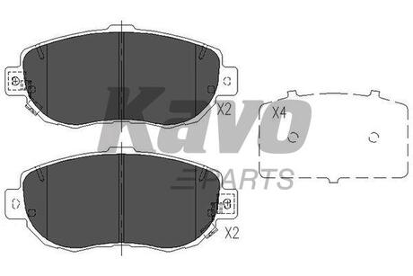 PARTS TOYOTA Гальмівні колодки передн. Supra,Lexus GS,IS 93- KAVO KBP-9044