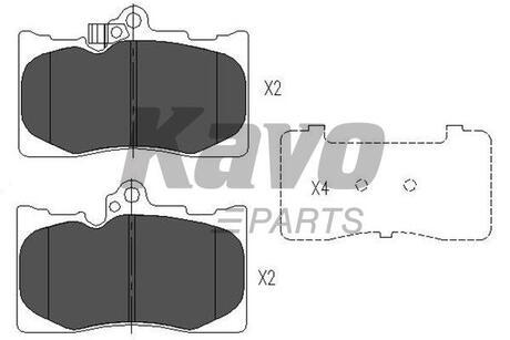 PARTS TOYOTA Гальмівні колодки передн. Lexus GS 05- KAVO KBP-9085