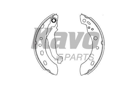 PARTS NISSAN Щеки тормозные MICRA 1.0-1.3 16V 92- KAVO KBS-7427 (фото 1)