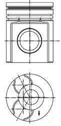 Поршень двигуна KOLBENSCHMIDT 40255600