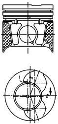 Поршень двигуна KOLBENSCHMIDT 40469600