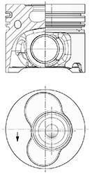 Поршень vag 81.01 axd/axe/bac/blj/blk (cyl 1-2) (ks) KOLBENSCHMIDT 41091600